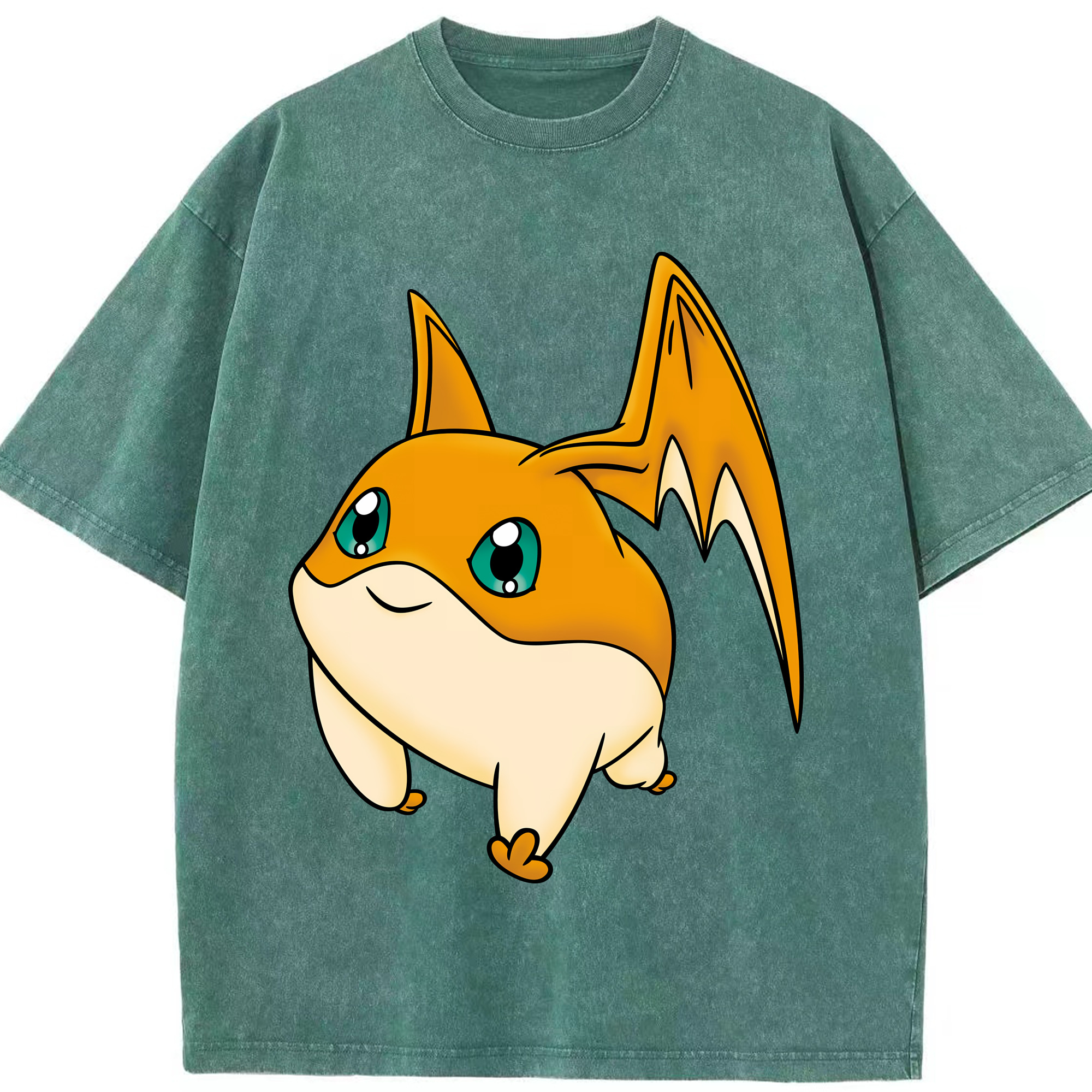 （画像用） Digimon デジタルモンスター/デジモン 綿100% ヴィンテージ風 半袖Tシャツ（フロントプリント）